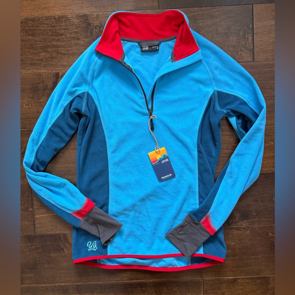 New- Yo Colorado- Size S- Velocity Sky Womens 1/2 Zip Fleece
